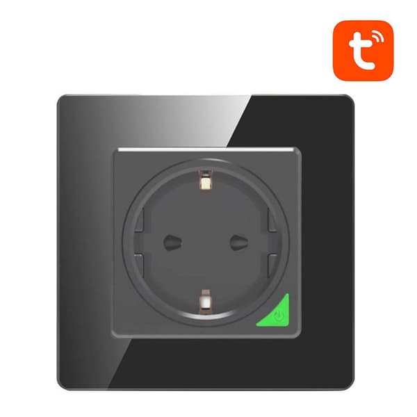 Smart WiFi vægstik Avatto N-WOT10-EU-B TUYA (sort)