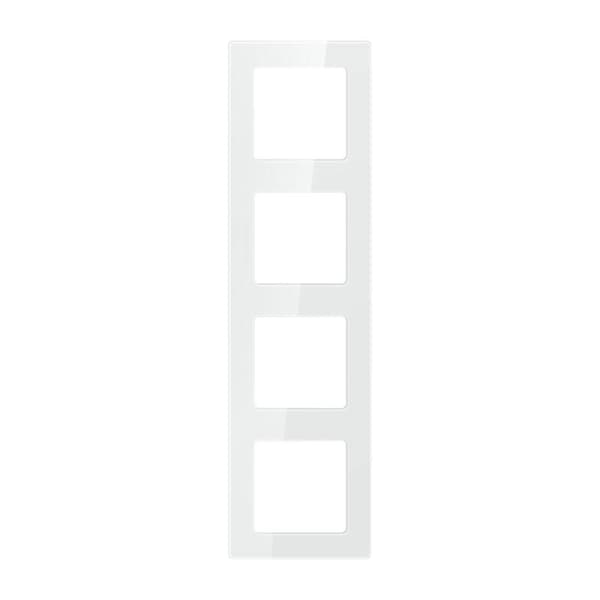 Firedobbel rammekontakt Avatto N-TS10-Frame-W4 (hvit)