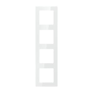 Firedobbel rammekontakt Avatto N-TS10-Frame-W4 (hvit)