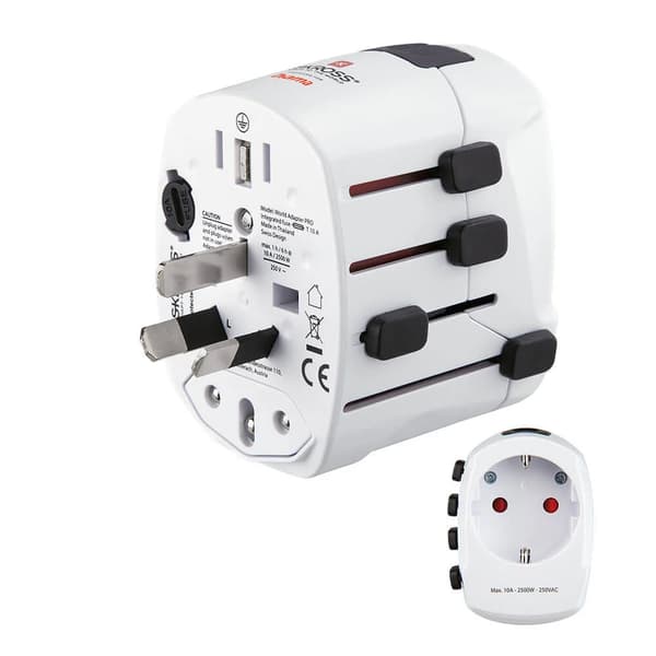 Hama Skross Pro EU til World Travel Adapter med jordet støpsel