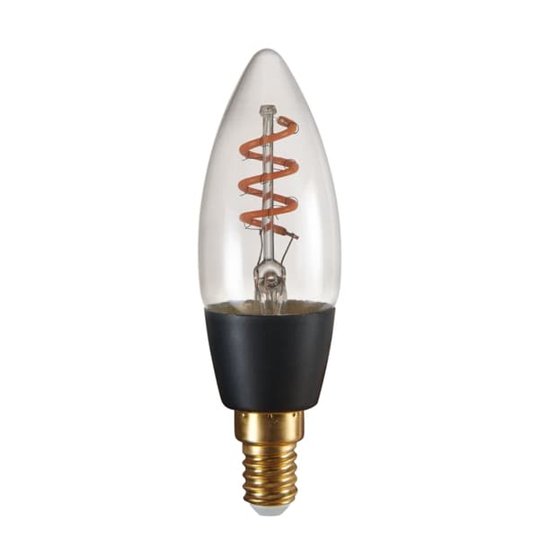 Eglo E14 C35 spiral, røyk - Varm hvit - Zigbee, Bluetooth