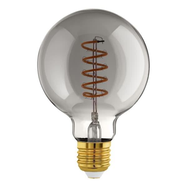 Eglo E27 G95 spiral, røg - Varm hvid - Zigbee, Bluetooth