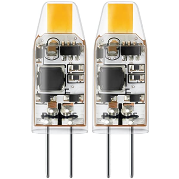Philips LED G4 1,7W (20W) 12V Micro 200lm Varmvit 2-pack
