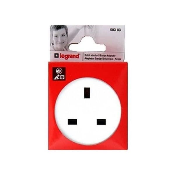 LEGRAND England / Frankrike adapter - 2 faser + jord