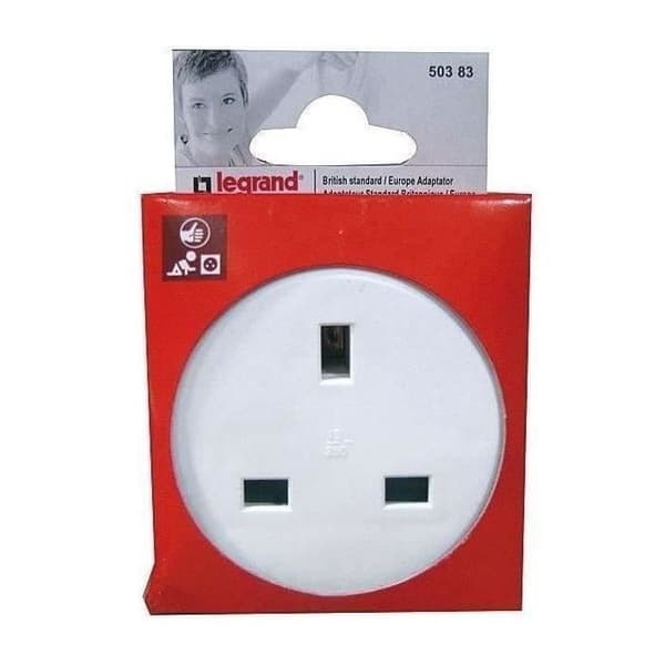 LEGRAND England / Frankrike adapter - 2 faser + jord