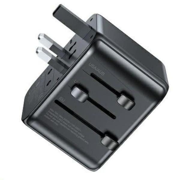 Awei 4in1 GaN Reseadapter 35W 3xUSB-C 2xUSB-A C-39 - Svart