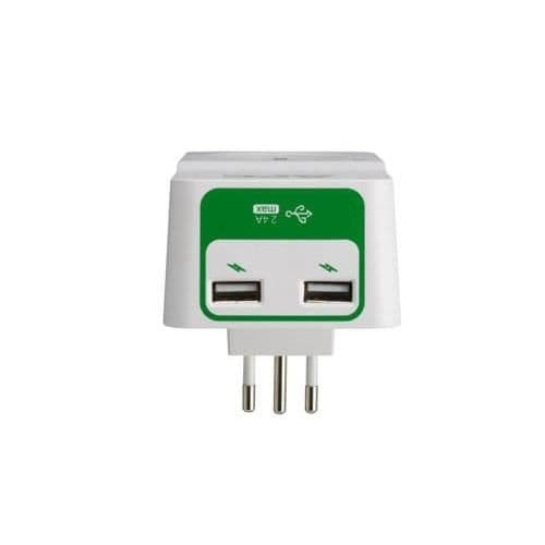 APC Surge Suppressor/Protector från Schneider Electric SurgeArrest Essential - 1 x CEI 23-16, 2 x USB - 2,50 kVA - 918 J -