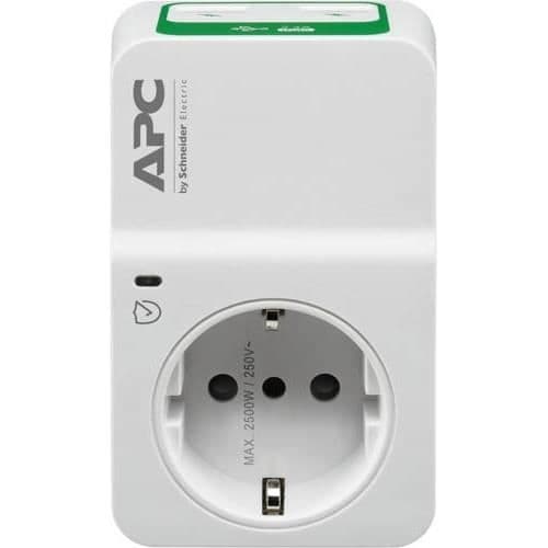 APC Surge Suppressor/Protector från Schneider Electric SurgeArrest Essential - 1 x CEI 23-16, 2 x USB - 2,50 kVA - 918 J -