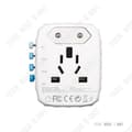 Miniatyrbild 4 av 4: TD® universal reseadapter med 4 usb internationellt Frankrike till Storbritannien usa engelsk kontakt nätladdare