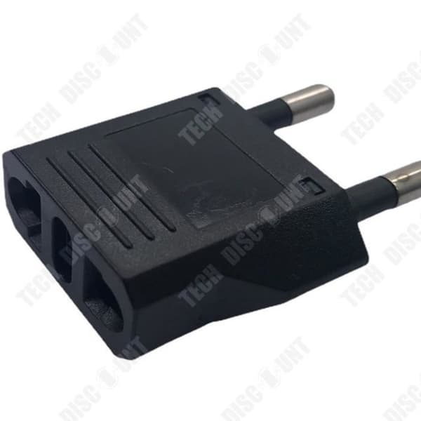 TD® Strömadapter USA/Kina till Europa (EU) / Frankrike (FR) 5A CE RoHS Standard Svart Universal AC Plug Converter 2ft