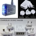 Miniatyrbild 3 av 4: INN Resaadapter med 4 kontaktpluggar och 4 USB 5V 2A strömomvandlingskontakt EU USA UK gemensam för många länder bärbar