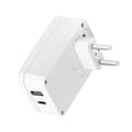 Miniatyrbild 2 av 5: Reseadapter Europa Brasilien Korea USB och USB C 15W Akashi Vit
