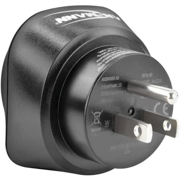 Reseadapter - ANSMANN - 1250-0032 - EU-kontakt till USA-kontakt - För utlandet