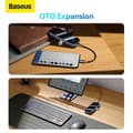Miniatyrbild 4 av 4: Adaptör - Baseus - AcmeJoy - HUB 5-i-1 - 5 portar - Snabbladdning 100W - 4K HDMI