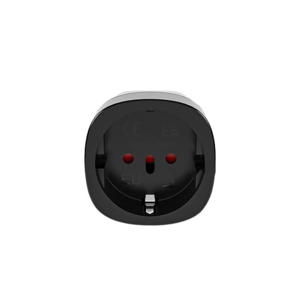 INF EU til universell reiseadapter, kompakt design Sort