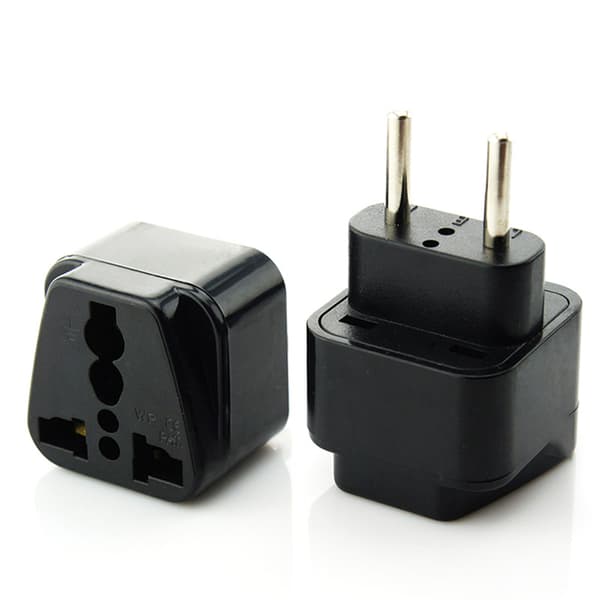 INF WD-9C Europeisk Standard Reiseadapter Sort