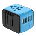 Miniatyrbillede 1 af 6: Lollanda Global Travel Adapter – Universal Multi-Country Plug Converter – 3 USB + 1 Type-C hurtigopladning – Kompakt og bærbar oplader
