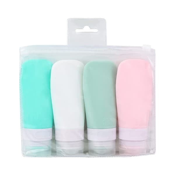 UNIQ Gjenbrukbare silikon reiseflasker - 4 stk - 60 ml