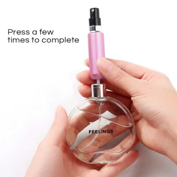 Mini Refill Parfymflaska – Påfyllningsbar Resebehållare 5ml Rosa
