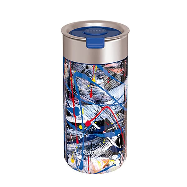 Quokka Boost Kaffe Tumbler - Rustfrit stål termisk krus med infuser 400 ml (Abstrakt)
