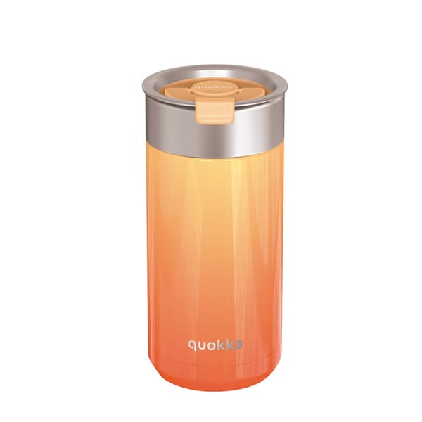 Quokka Boost Kaffe Tumbler - Rustfrit stål termokrus med infuser 400 ml (Aprikos Orange)