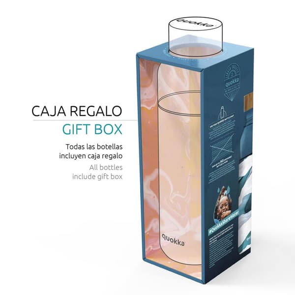 Quokka Flow - Glas vandflaske 660 ml (neongrøn)