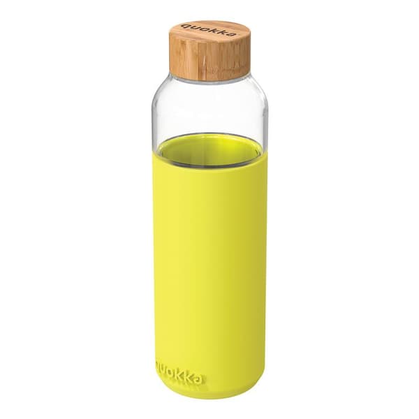 Quokka Flow - Glas vandflaske 660 ml (neongrøn)