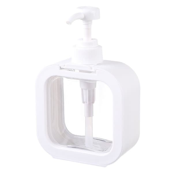 INF 300 ml vit platt påfyllningsbar flaska med pump