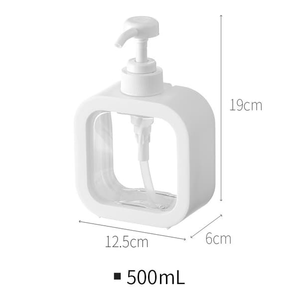 INF 300 ml vit platt påfyllningsbar flaska med pump