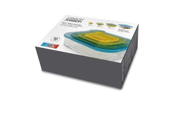 JJ-set med 4 Nest Glass multik-behållare