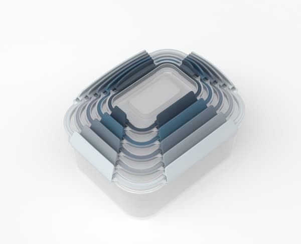 JJ-sæt med 5 Nest Lock Sky Containers