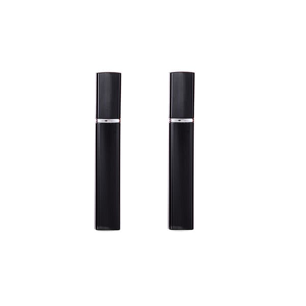 INF Elegant Sort Aluminium & Glas Firkantet Sprayflaske - 2 Pak