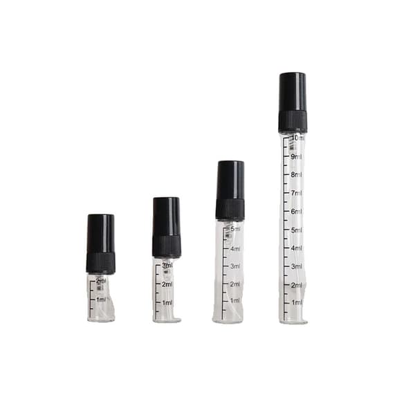 Glas Sprayflaske, 3ml 5ml 10ml Kapacitet, Holdbar Glasfiber Konstruktion,Sort 5ml