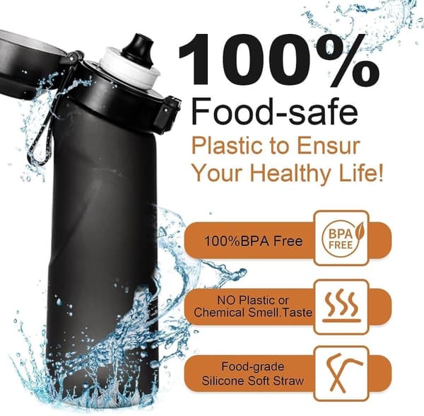 Lollanda Air med 7 smaker, 650ml startuppsättning Dricka Up frukt Doft BPA-fri med sugrör