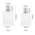 Miniatyrbild 6 av 11: 2st parfymsprayflaska tjockt glas mattande transparent påfyllningsbar tom flaska 50ml