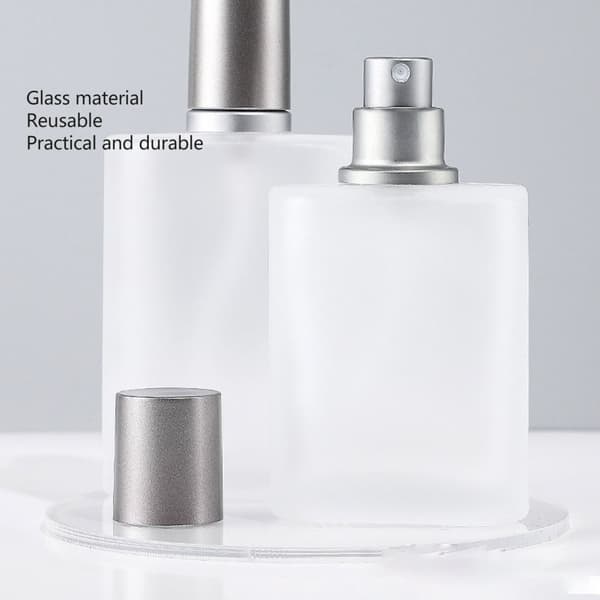2st parfymsprayflaska tjockt glas mattande transparent påfyllningsbar tom flaska 50ml