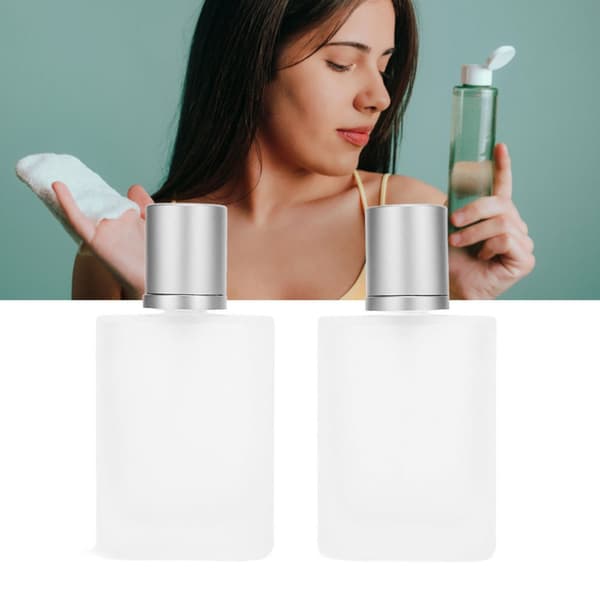2st parfymsprayflaska tjockt glas mattande transparent påfyllningsbar tom flaska 50ml