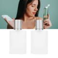 Miniatyrbild 10 av 11: 2st parfymsprayflaska tjockt glas mattande transparent påfyllningsbar tom flaska 50ml
