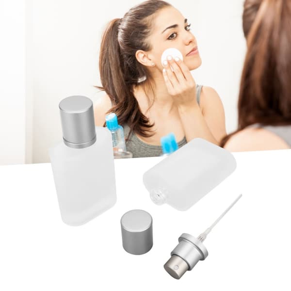 2st parfymsprayflaska tjockt glas mattande transparent påfyllningsbar tom flaska 50ml