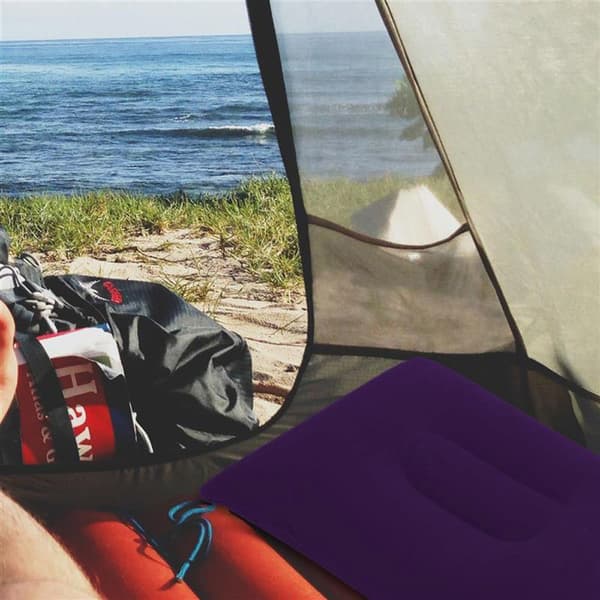 Nakkepute Reisepute Oppblåsbar pute Ergonomisk pute Camping Reise 335 x 22