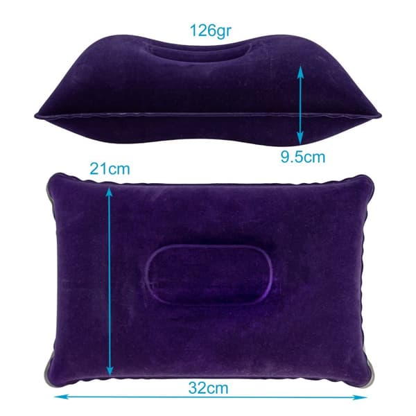 Nakkepute Reisepute Oppblåsbar pute Ergonomisk pute Camping Reise 335 x 22