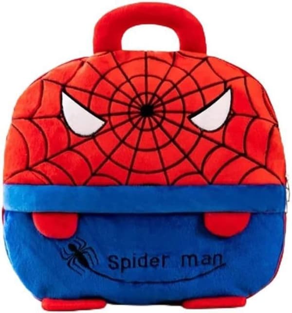Åkpåse Kuddfilt 3 i 1 för barn och barn 0-15 år, Spider-Man plysch kuddfilt, 100x150 cm