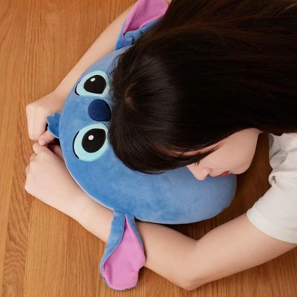 Stitch Blue Stitch -matkatyyny muistivaahdolla, Cartoon Disney -niskatyyny, kompakti lilo- ja ommelkaulatyyny retkeilyyn ja nukkumiseen