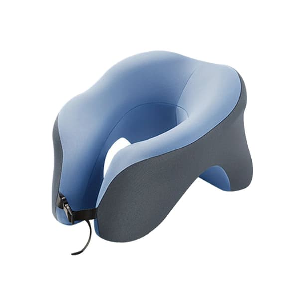 U-formad kudde, ergonomiskt nackstöd, resevänlig design,Blå