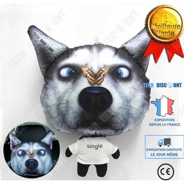 TD® 3D husky kudde barn bil kudde nackstöd flygplan strand fåtölj resor dekoration plysch flygplan skum kreativ