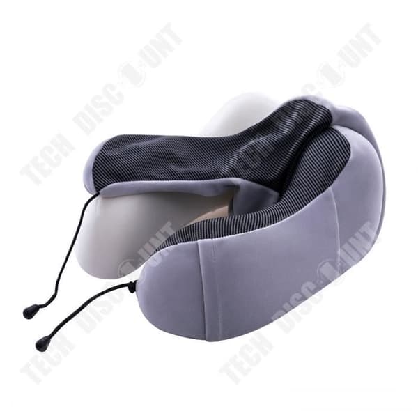 TD® U-formad kudde, Memory Foam, Slow Rebound Adaptive Travel Kudde, Grå Nackskudde, Napp Kudde, Port
