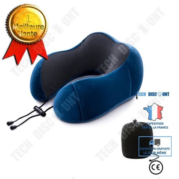 TD® U-formad kudde, memory foam, passande resekudde, nackkudde, långsam rebound, nackkudde, si kudde