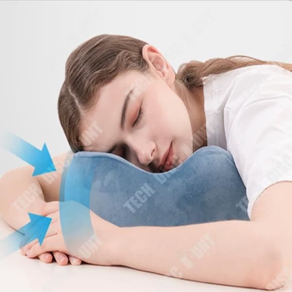 TD® Rese-cervikal kudde Silver Fox Sammet U-formad kudde Memory Foam Office Buppkudde Nackkudde