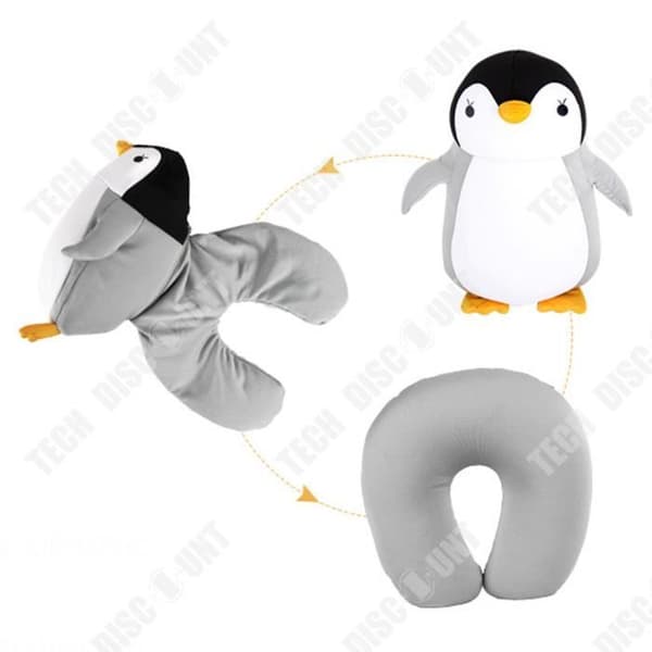TD® U-formad kudde Tecknad Penguin Form Avslappning Cervikal Nackhals Resor Flygplan Bil Skum Viltdyna
