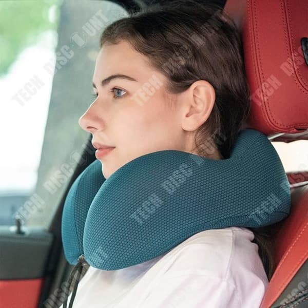 TD® Nackkota kudde is siden nylon U-formad kudde memory foam rese-nackkudde kontor tupplur kudde